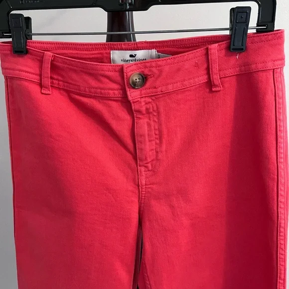 Vineyard Vines Mariner Wide Leg Cropped Trouser-Style Jean size 25 Red - Picture 5 of 12